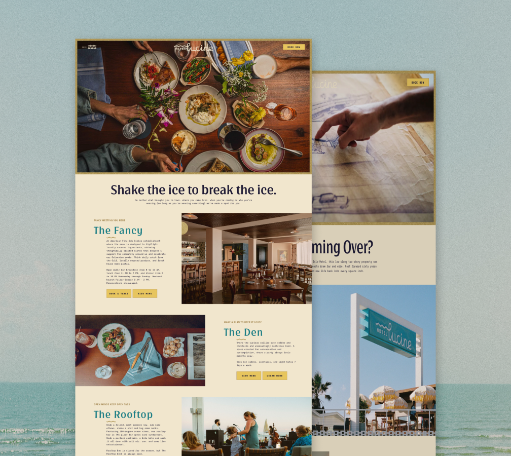 Hotel Lucine — website pages